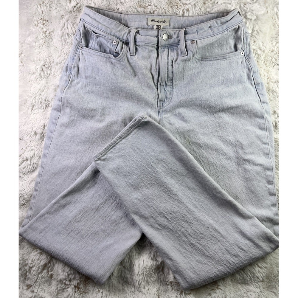 Madewell Womens Light Wash Denim Jeans Fair Sz 31 High Rise Straight Leg Blue A8
